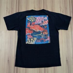 Reprint Of 90s Ray Troll ‘Long Live Rockfish’ Art Shirt Large Striped Bass Texas